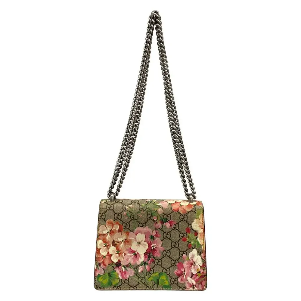 Gucci Dionysus/GG Blooms Shoulder Bag 421970 Beige Dark Brown Multi PVC Suede - Picture 3 of 15